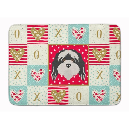 Carolines Treasures 19 x 27 in. Tibetan Terrier Love Machine Washable Memory Foam Mat CK5241RUG
